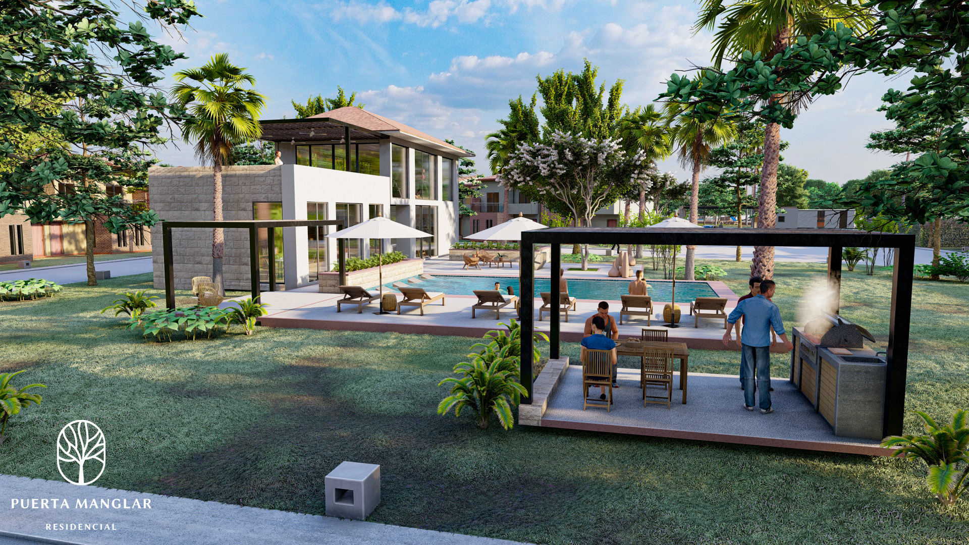 Vista panoramica del conjunto residencial